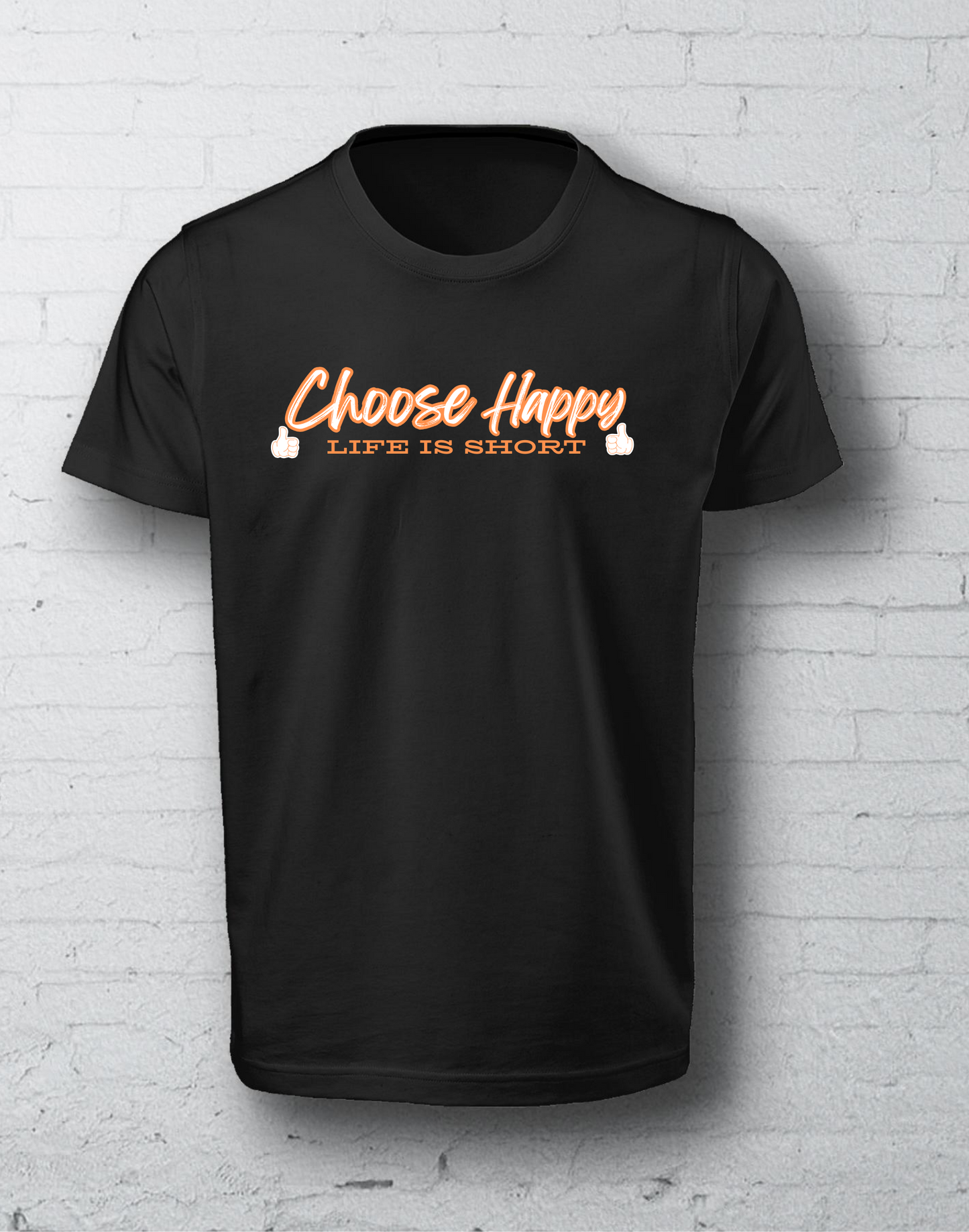 Choose Happy T-Shirt Black