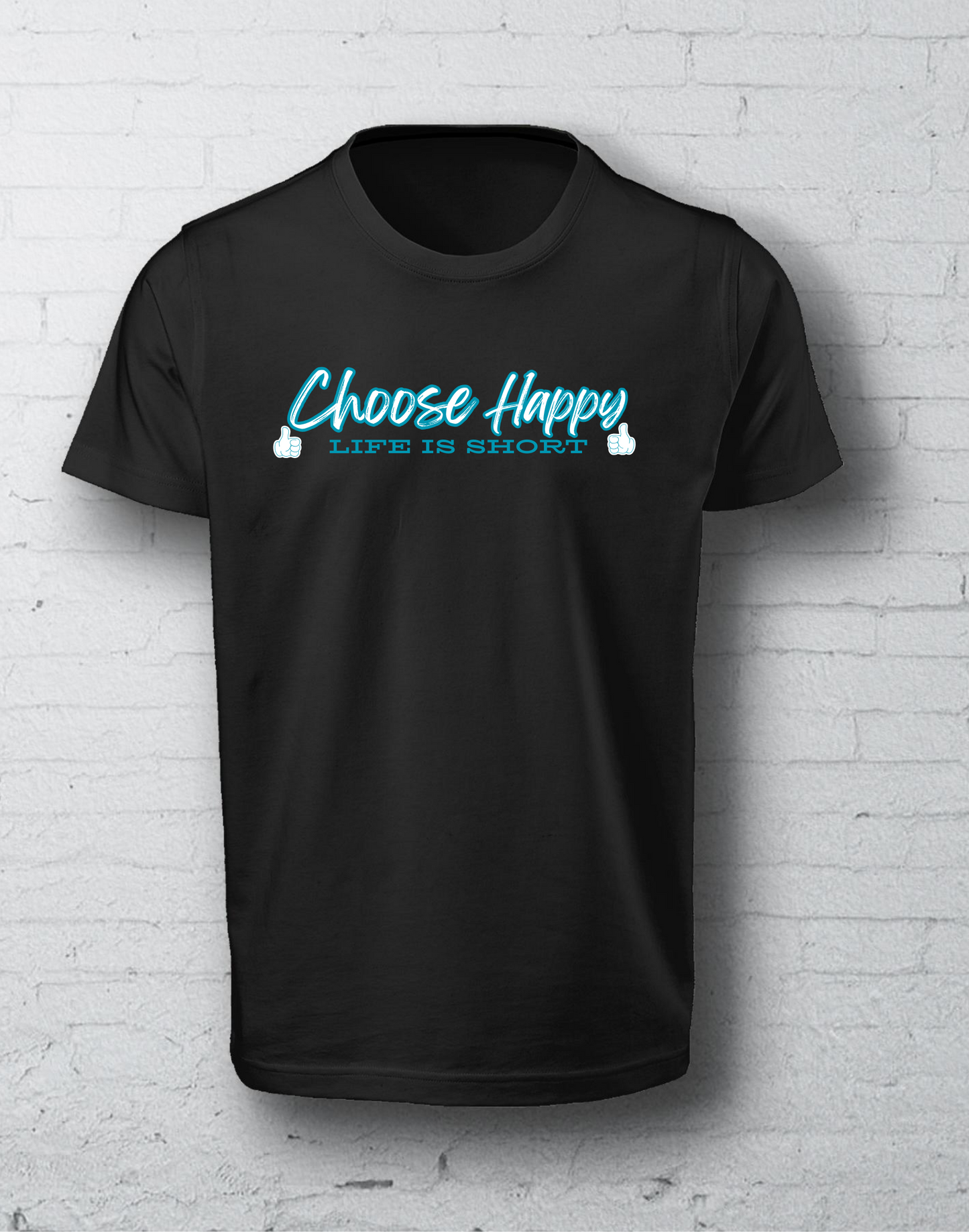Choose Happy T-Shirt Black