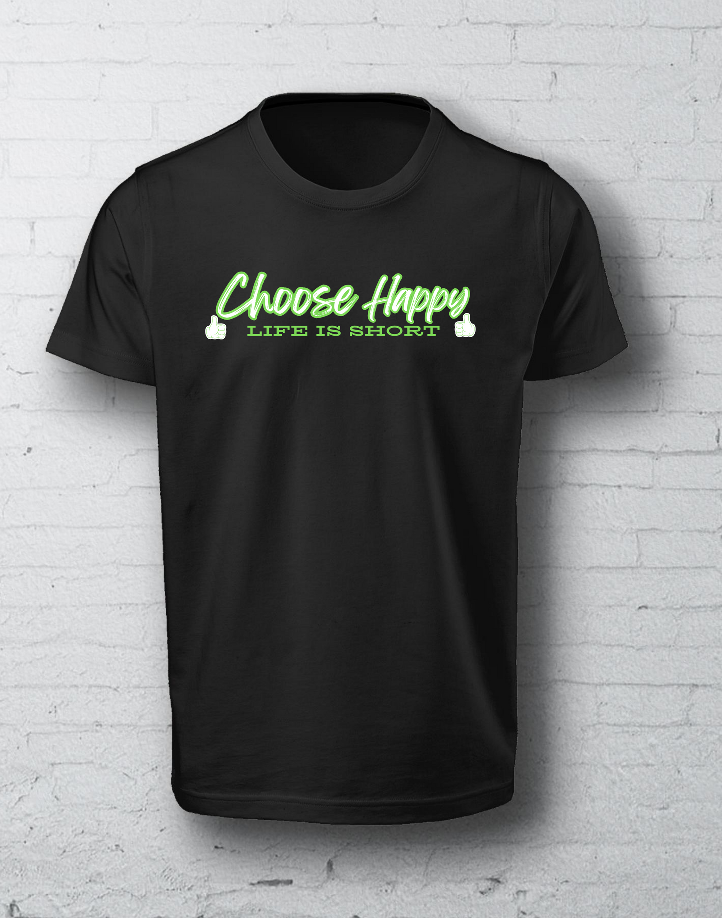 Choose Happy T-Shirt Black