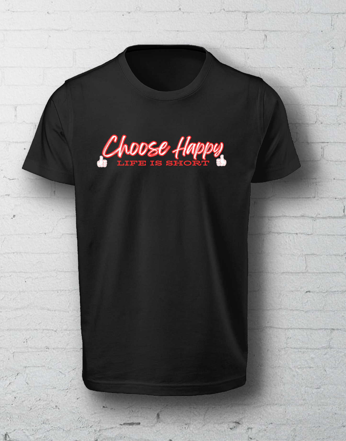 Choose Happy T-Shirt Black