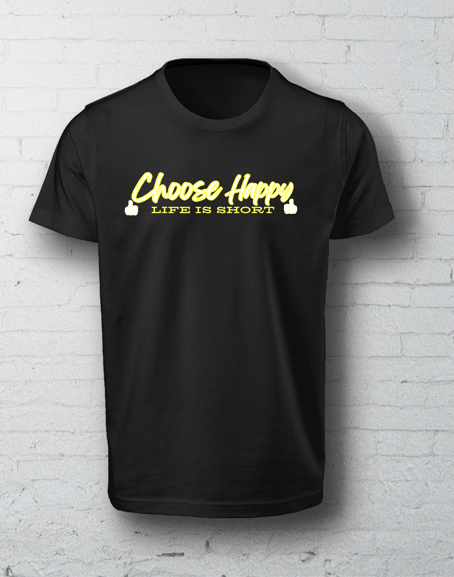 Choose Happy T-Shirt Black