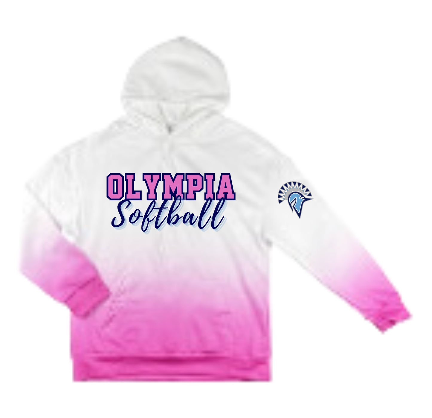 Olympia Pink Ombre Hoodies