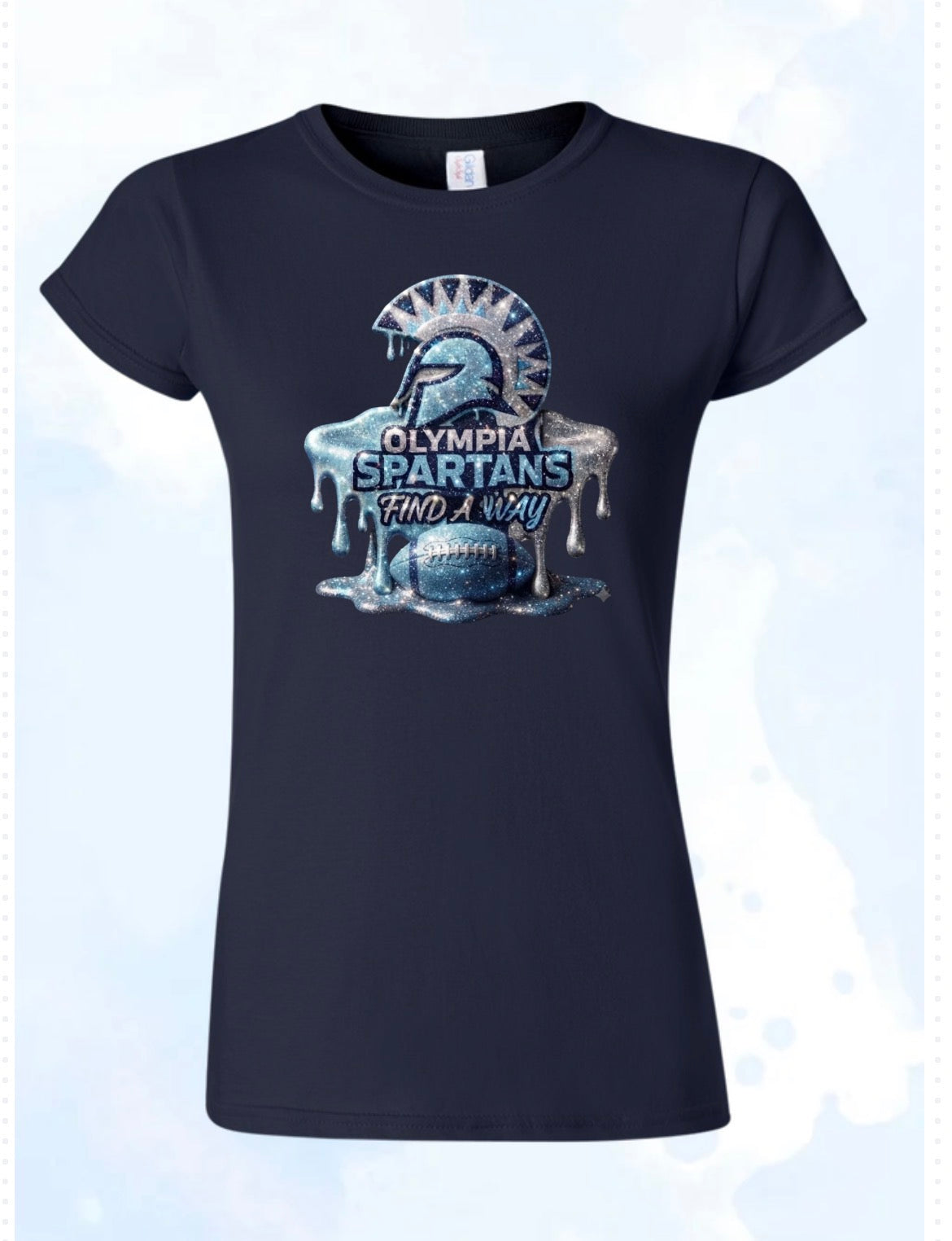 Olympia Football Ladies/Kids Glitter Drip T-shirt