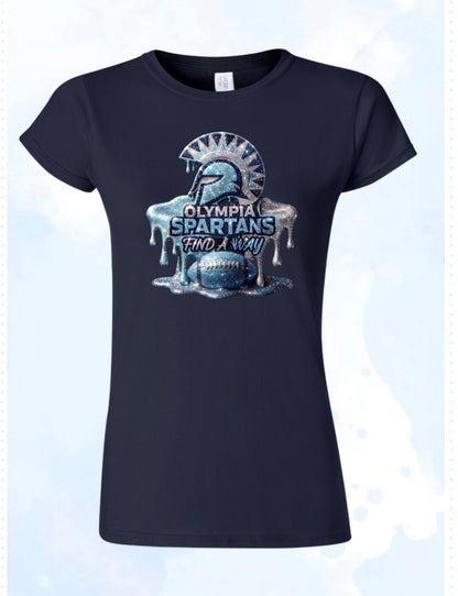 Olympia Football Ladies/Kids Glitter Drip T-shirt