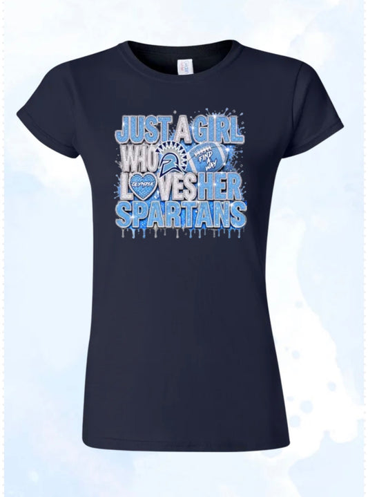 Olympia Football Ladies/Girls Just A Girl T-Shirt