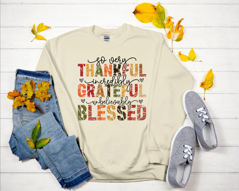 Thankful Grateful Blessed