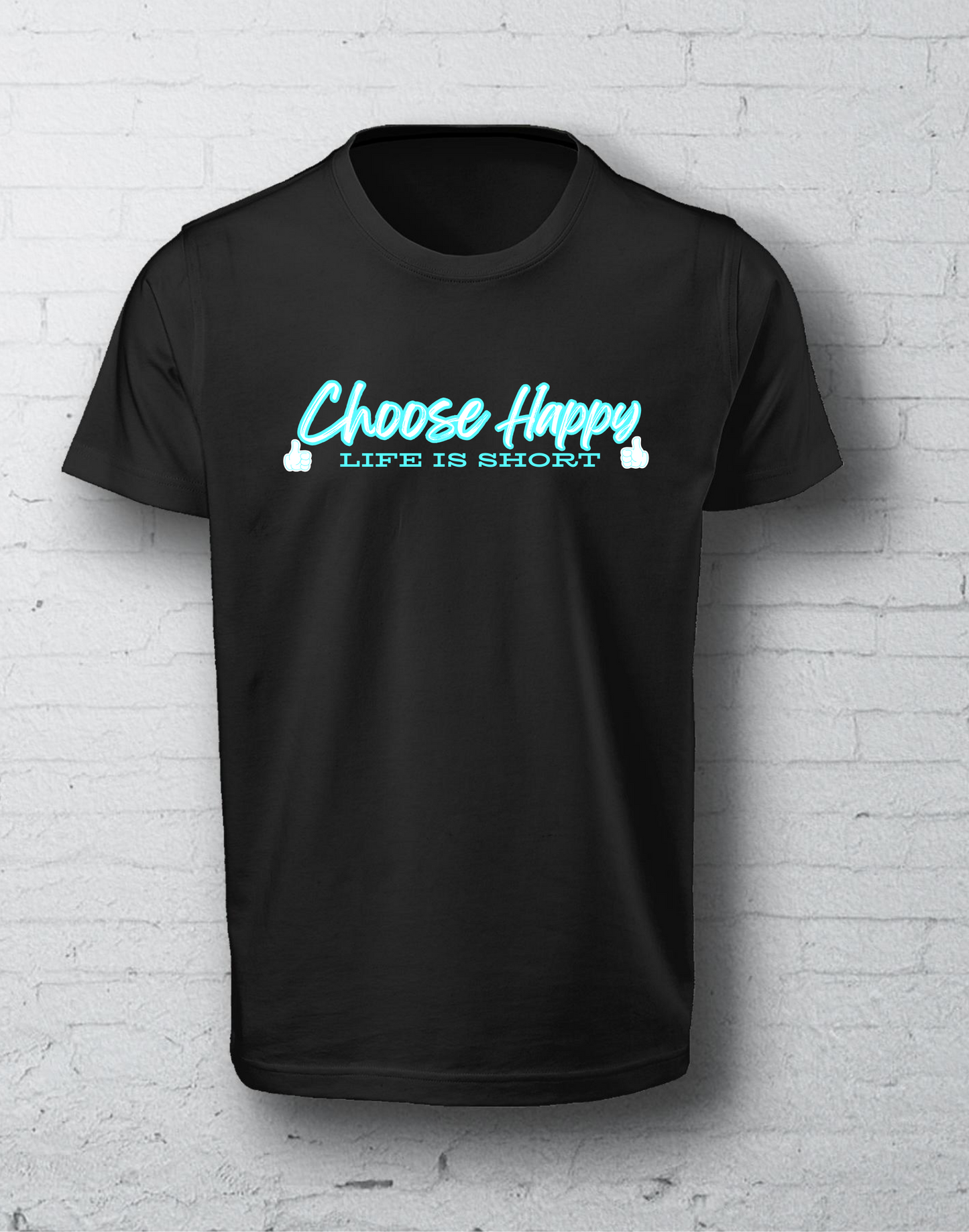 Choose Happy T-Shirt Black