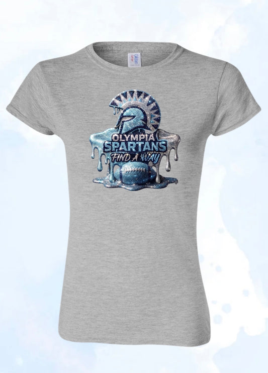 Olympia Football Ladies/Kids Glitter Drip T-shirt