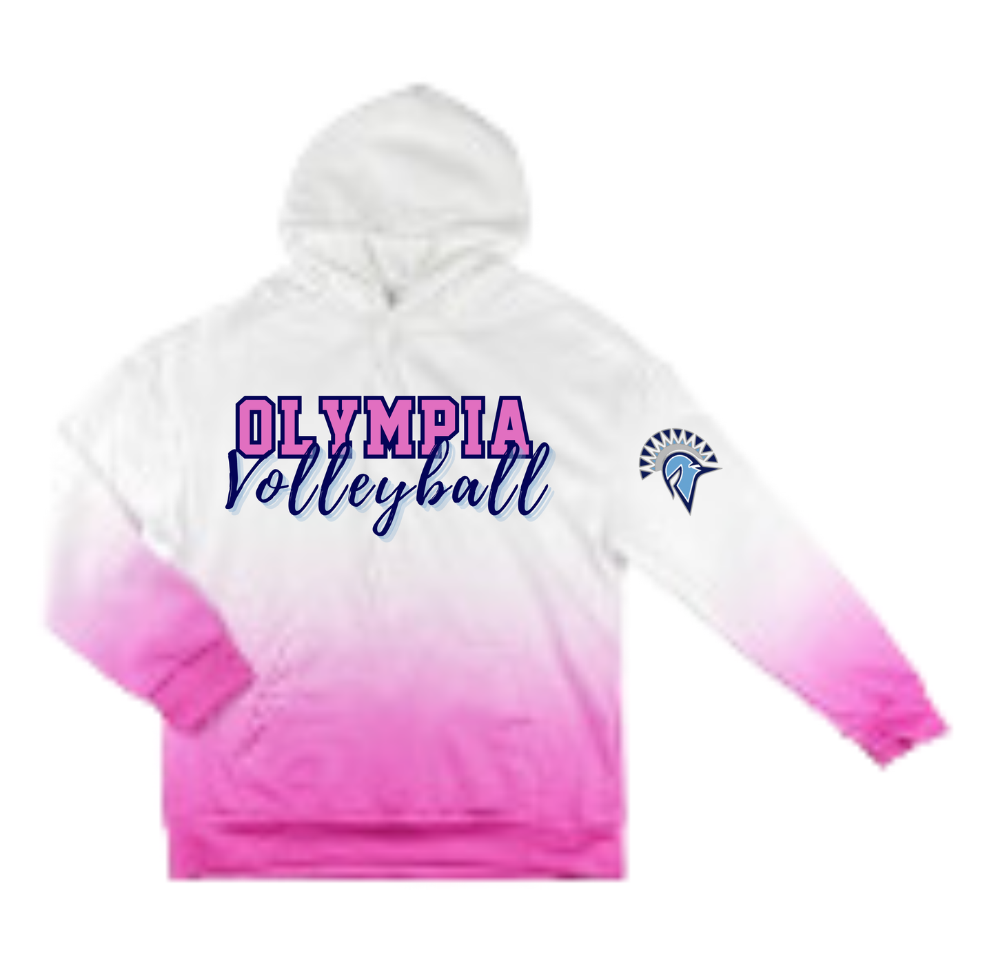 Olympia Pink Ombre Hoodies