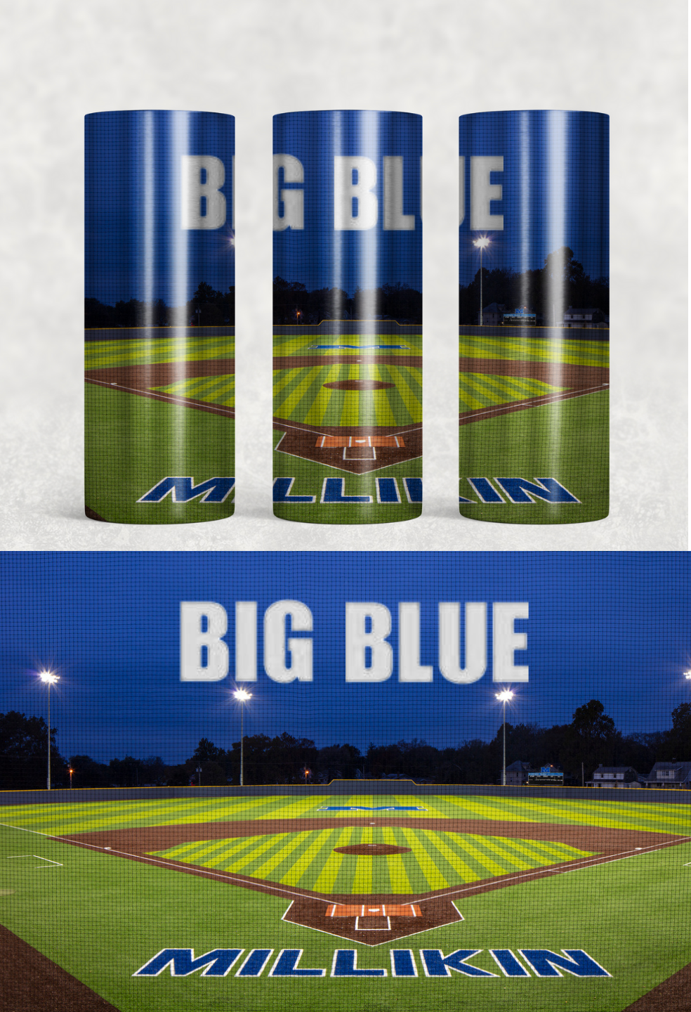 Millikin Baseball Field Stainless Tumblers