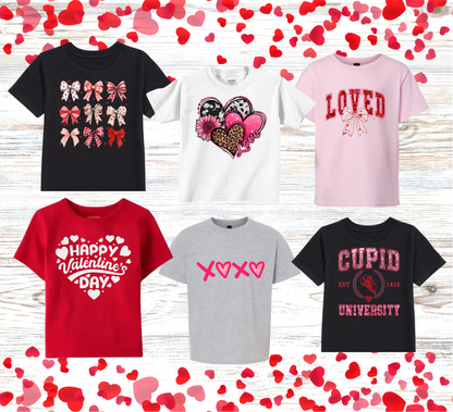 Valentine's Day T-Shirts and Sweatshirts (Women's and Girls)