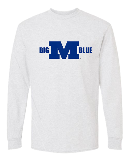 Millikin Long Sleeve Big M Blue 50/50 T-Shirt